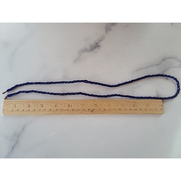 Vintage Blue Glass Beaded Necklace - Picture 9 of 10